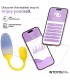 NexEgg Huevo Vibrador Doble Capa Silicona App Amarillo/Púrpu