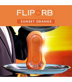 MASTURBADOR TENGA FLIP ORB SUNSET ORANGE