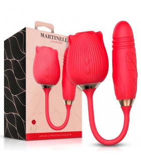 Rosa con Succión con huevo con Thrusting USB