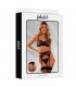 Penelope Set Sujetador, Tanga y Liguero Negro
