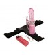 Baile Arnés con Dildo Vibrador Rosa 18 cm
