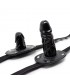 Mordaza con Candado y Forma de Pene 10 cm Grande Negro