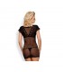 821-CHE-1 Chemise y Tanga Negro