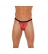 Tanga con Cremallera Rojo y Negro Talla Única