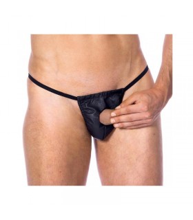 Tanga de Cuero con Abertura Talla Única