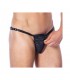 Tanga de Cuero Ajustable con Cremallera Talla Única