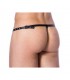 Tanga de Cuero Ajustable con Cremallera Talla Única