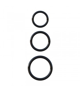 Fantasy C-Ringz Set de 3 Anillos de Silicona Color Negro