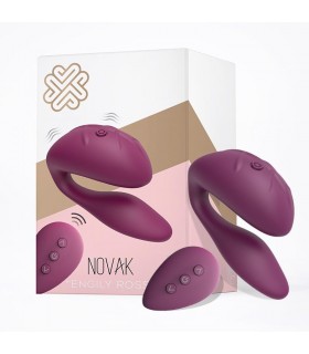 Novak Vibrador para Parejas Control Remoto USB Púrpura