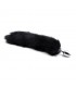 Plug Anal de Metal 7 cm con Cola Pelo Sedoso 40 cm Negro