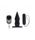 Plug Anal con Vibración y Control Remoto Negro