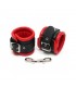 Esposas para Pies Cuero Negro y Rojo 7cm