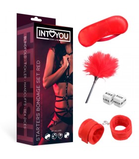 Set de Bondage para Principiantes Starters 4 Piezas Rojo