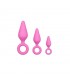 Set 3 Plugs Silicona Rosas