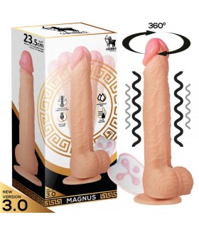 Magnus 3.0 Dildo Realista Vibrador y Rotador Control Remoto 