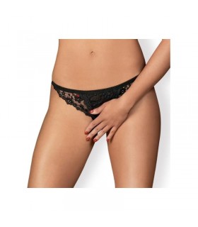 Letica Tanga Abierto Negro