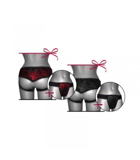 Arnés de Luxe Con Espalda Negro S - XL