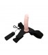 Arnés con Dildo Hueco y Vibración 15.5 x 4.2 cm Natural