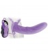 Arnés con Dildo Hueco con Vibración 20 cm Púrpura