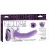 Arnés con Dildo Hueco con Vibración 20 cm Púrpura