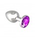 Plug XS con Cristal lila 5.7 cm