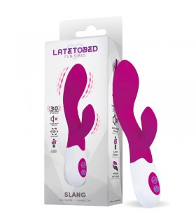 Slang Vibrador con Estimulador USB Silicona