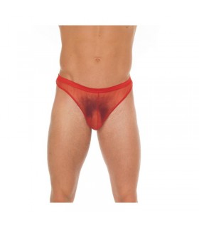 Tanga Rejilla Rojo Talla Única