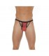 Tanga con Tiras Rojo y Negro Talla Única