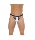 Tanga con Tiras Blanco y Negro Talla Única