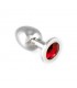 Plug Anal Acero Inoxidable Rojo