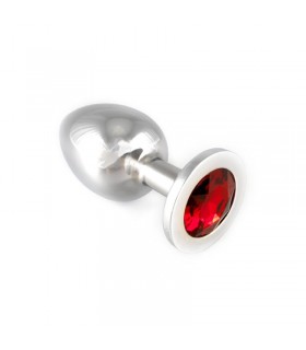 Plug Anal Acero Inoxidable Rojo