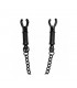 Pinzas para Pezones con Cadena Ajustable Negro