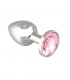 Rimba Bondage Play Plug Metal rosa 7,3 cm