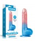 Dildo Dazzle Studs 7.5 Rosa y Azul