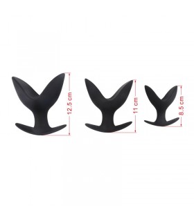 Kit 3 Plug Gaping Anchor Silicona Negro