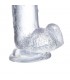 Dildo Realista con Testículos Material Cristalino 15,5 cm