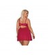 Rosalyne Babydoll y Tanga Rojo