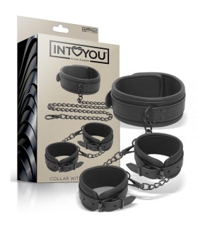 Set de Collar y Esposas para Muñecas Cuero Vegano