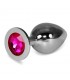 Plug Anal Metal RoseBud Classic con Joya Fuchsia Talla L