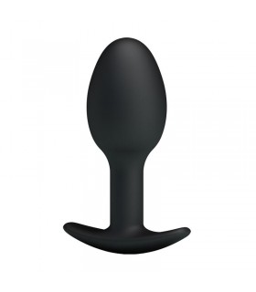 Plug Anal Silicona Negro con Bola