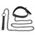 Collar con Correa Negro Mate