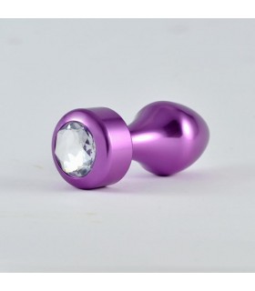 Plug Anal Púrpura Rosebud con Joya