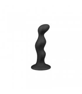 Plug Anal Silicona Ribbed Black