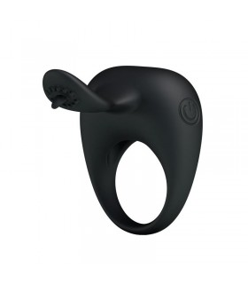 Pretty Love Anillo Vibrador Tonguo Negro