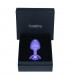 Plug Anal de Metal Púrpura Rosebud con Joya Azul