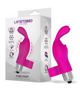 Fingyhop Bala Vibradora con Conejito Silicona Rosa