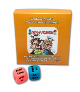 Juego 2 Dados Fluorescentes Acción y Parte del Cuerpo