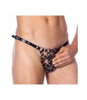 Tanga con Entrepierna de Anillos Ajustable