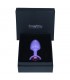 Plug Anal de Metal Púrpura Rosebud con Joya Rosa