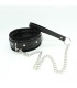 Collar con Correa de Metal e Interior Acolchado Negro